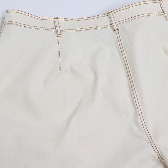 Lafayette 148 Women's Size 16 Stretch Twill Wide Leg Crop Pants Pockets Cream - Picture 5 of 13